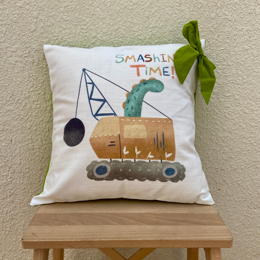 Dino crane cushion cover 16 x 16 inches